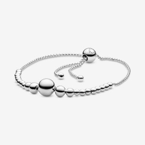 Pandora String of Beads Slider Bracelet Sterling Silver | 62309-WPNQ