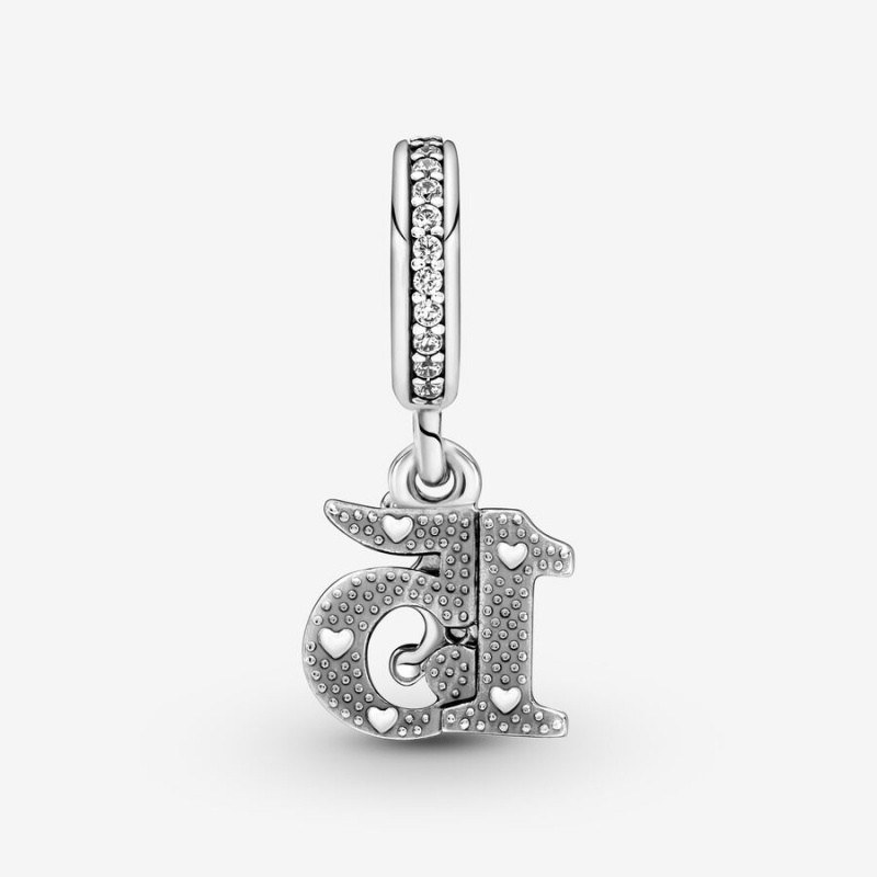 Pandora 15th Birthday Dangle Charm Sterling Silver | 37285-IKFW