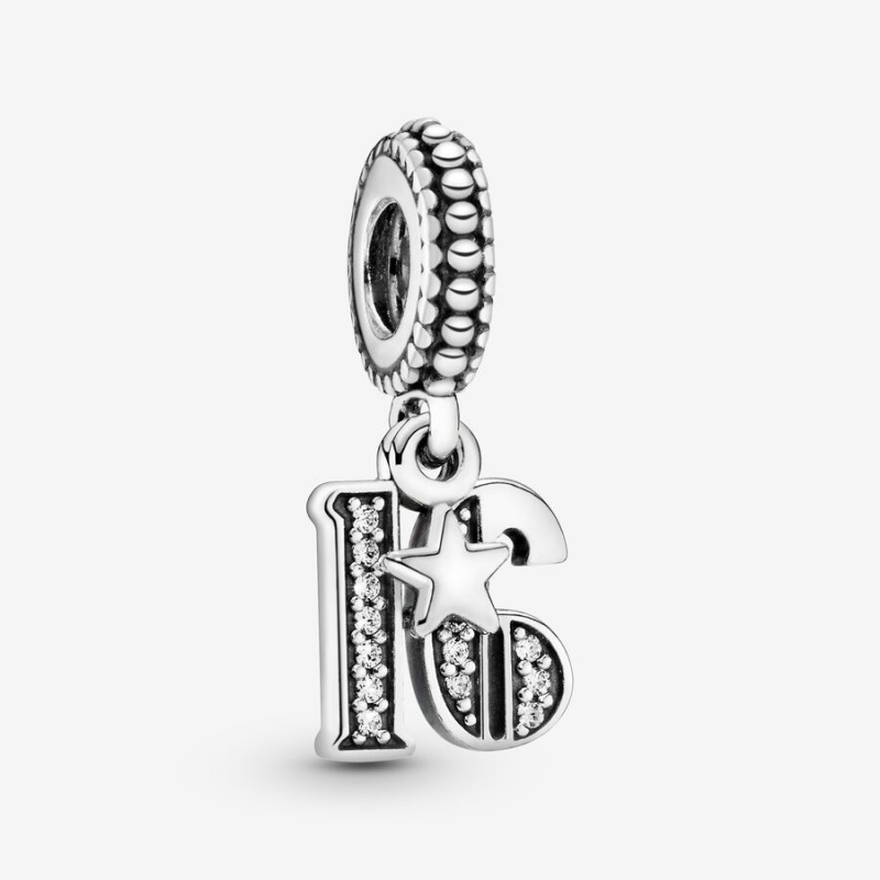 Pandora 16th Celebration Charm Sterling Silver | 06389-MWJY