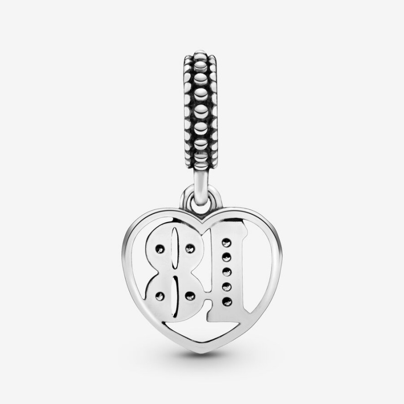 Pandora 18th Celebration Dangle Charm Sterling Silver | 38407-SCHK