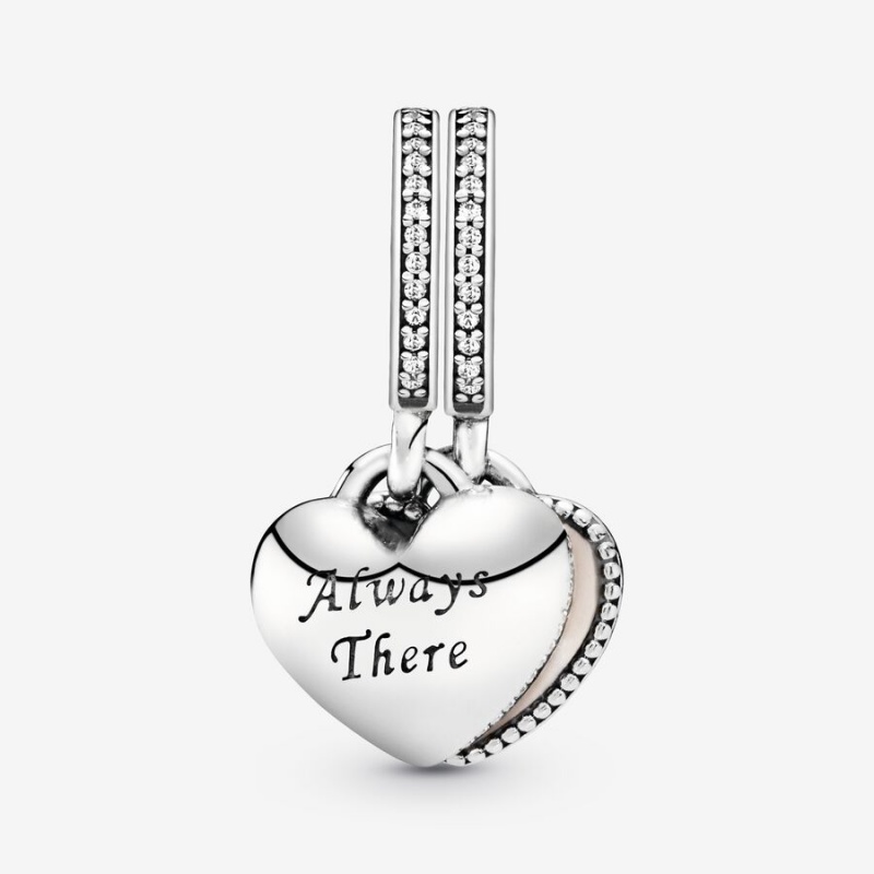 Pandora Always There Heart Dangle Charm Sterling Silver | 72196-ZFLR