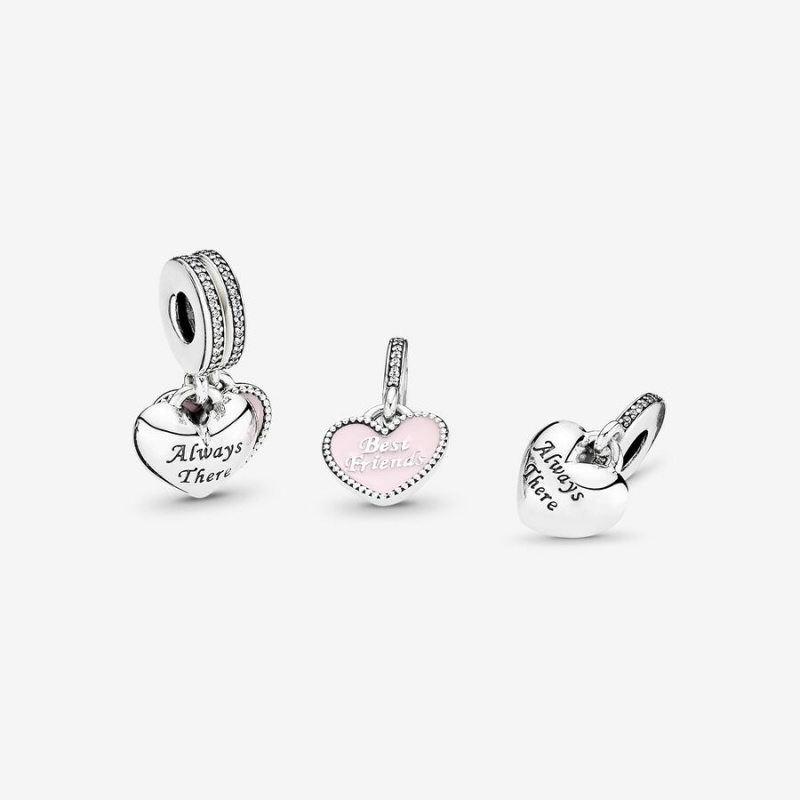 Pandora Always There Heart Dangle Charm Sterling Silver | 72196-ZFLR