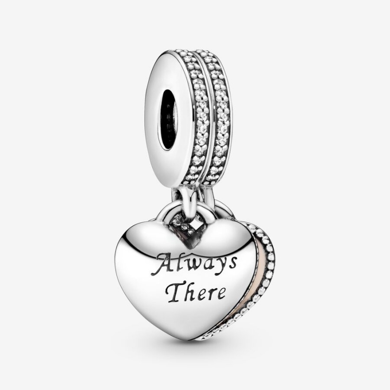 Pandora Always There Heart Dangle Charm Sterling Silver | 72196-ZFLR