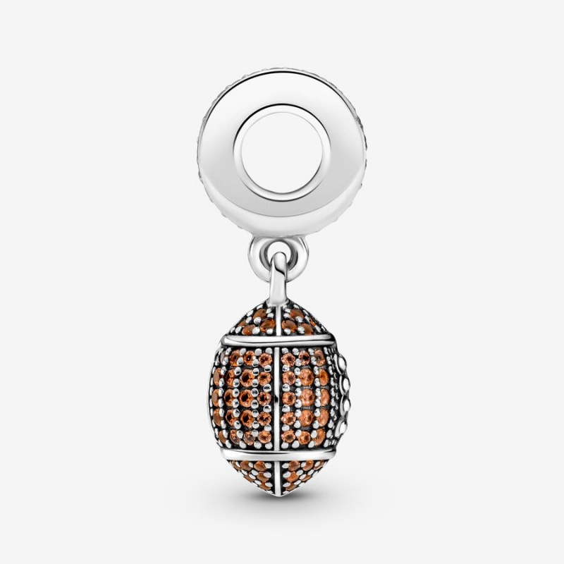 Pandora American Football Dangle Charm Sterling Silver | 84073-ADQP