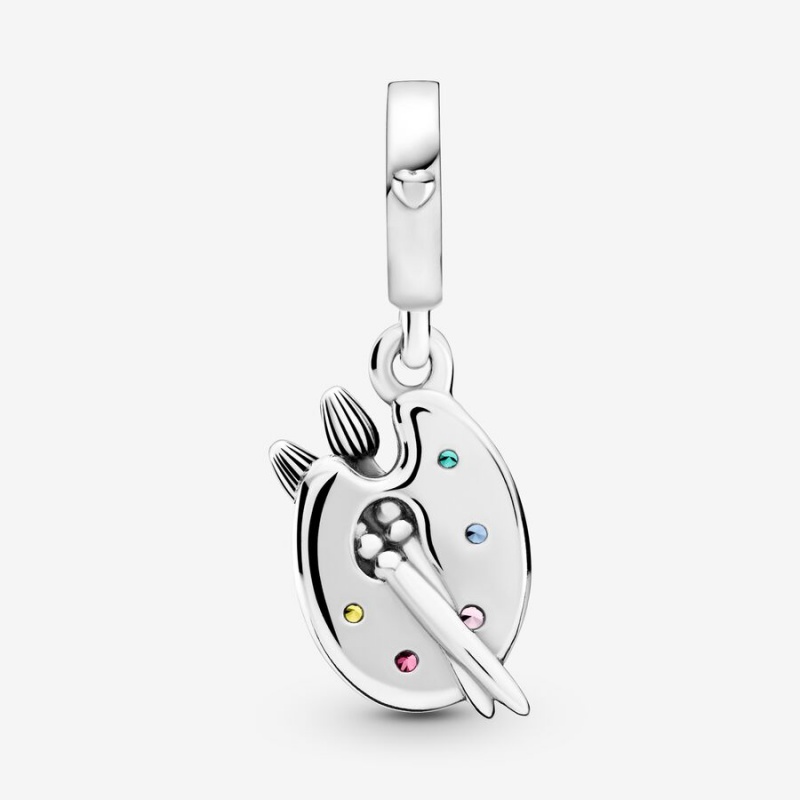 Pandora Artist's Palette Dangle Charm Sterling Silver | 83067-TRFO