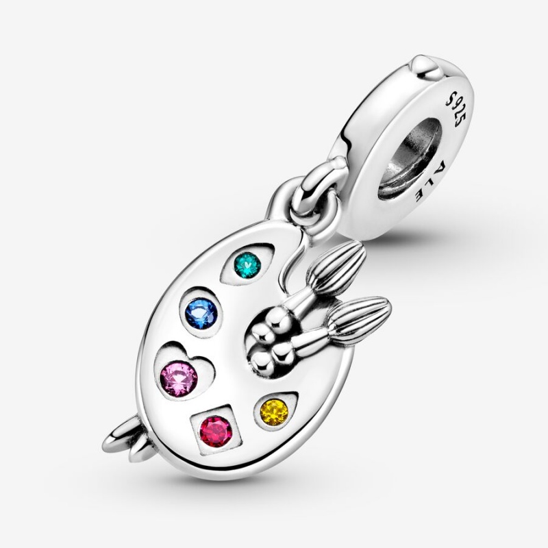 Pandora Artist's Palette Dangle Charm Sterling Silver | 83067-TRFO