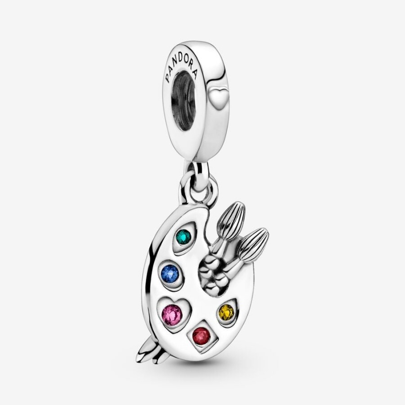 Pandora Artist\'s Palette Dangle Charm Sterling Silver | 83067-TRFO