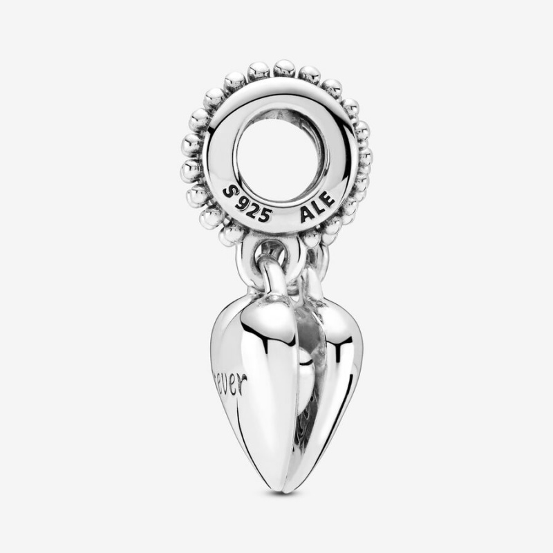 Pandora Aunt & Niece Split Heart Dangle Charm Sterling Silver | 59714-PIOU