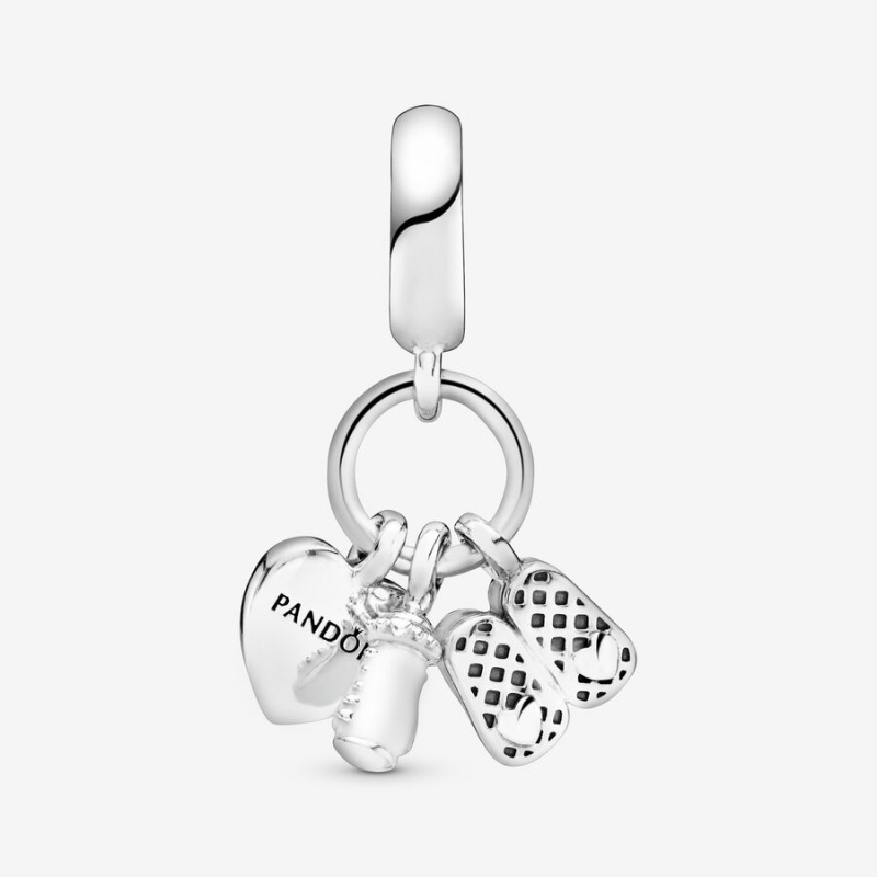 Pandora Baby Bottle and Shoes Dangle Charm Bracelets | 95243-MTCA