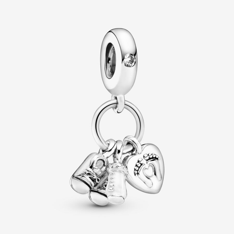 Pandora Baby Bottle and Shoes Dangle Charm Bracelets | 95243-MTCA