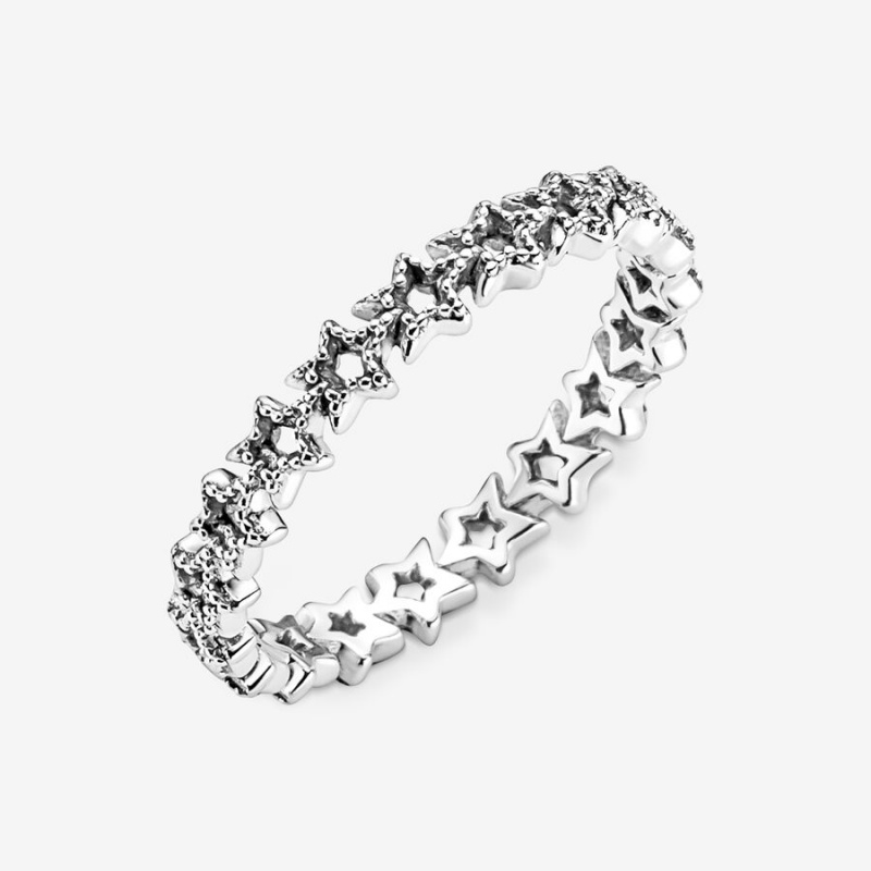 Pandora Band of Asymmetric Stars Ring Sterling Silver | 06348-LKAN