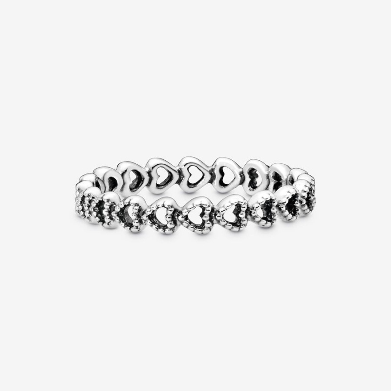 Pandora Band of Hearts Ring Sterling Silver | 92453-CTWA