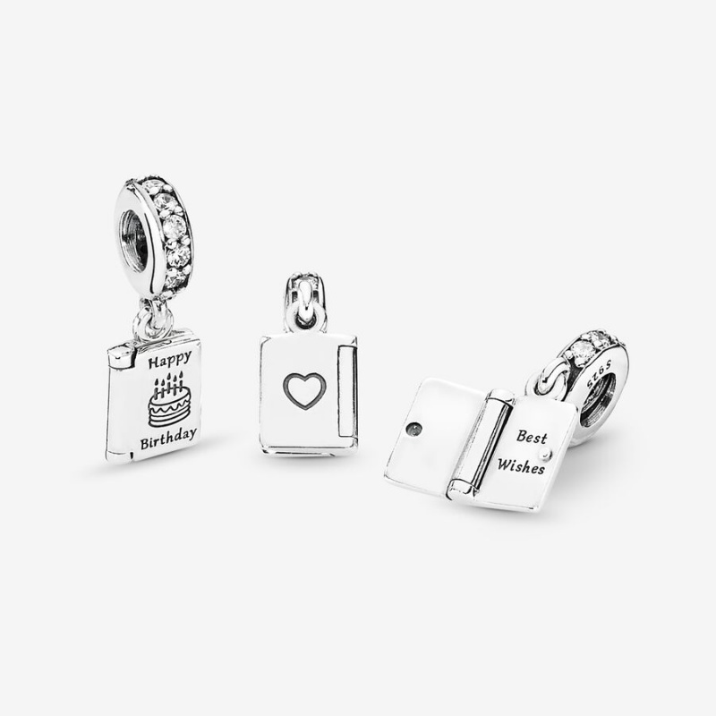 Pandora Birthday Card Dangle Charm Sterling Silver | 85231-BIOS