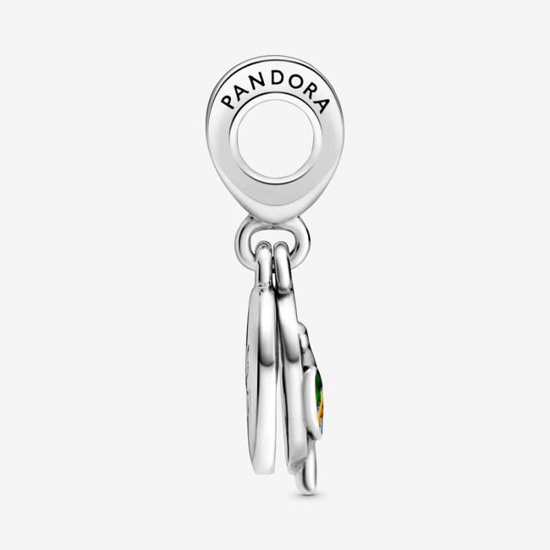 Pandora Brazil Beach & Parrot Dangle Charm Sterling Silver | 81374-YKXT