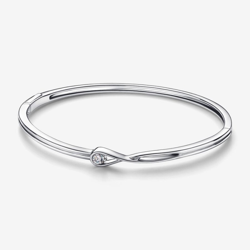 Pandora Brilliance Lab-created 0.15 ct tw Diamond Bangle Sterling Silver | 96472-WOKL