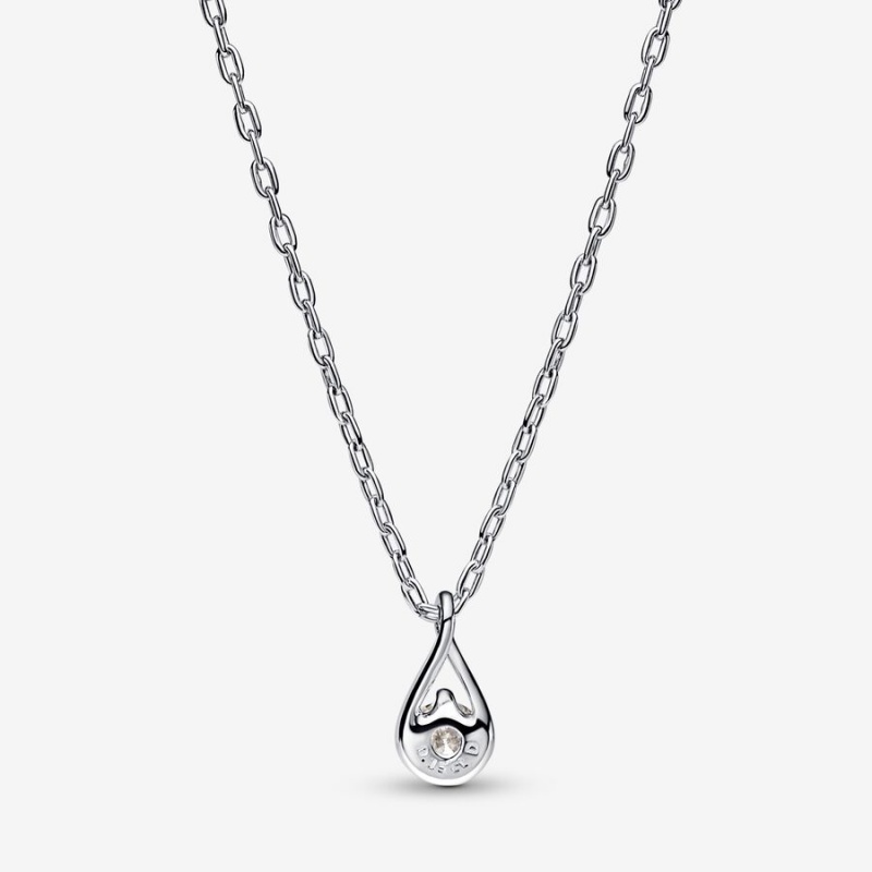 Pandora Brilliance Lab-created 0.15 ct tw Diamond Pendant & Necklace Sterling Silver | 61578-DHSN