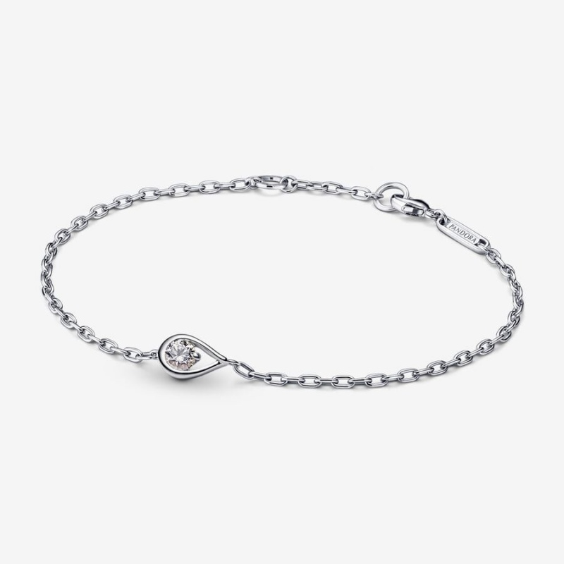 Pandora Brilliance Lab-created 0.25 ct tw Diamond Chain Bracelet Sterling Silver | 53126-JHTC