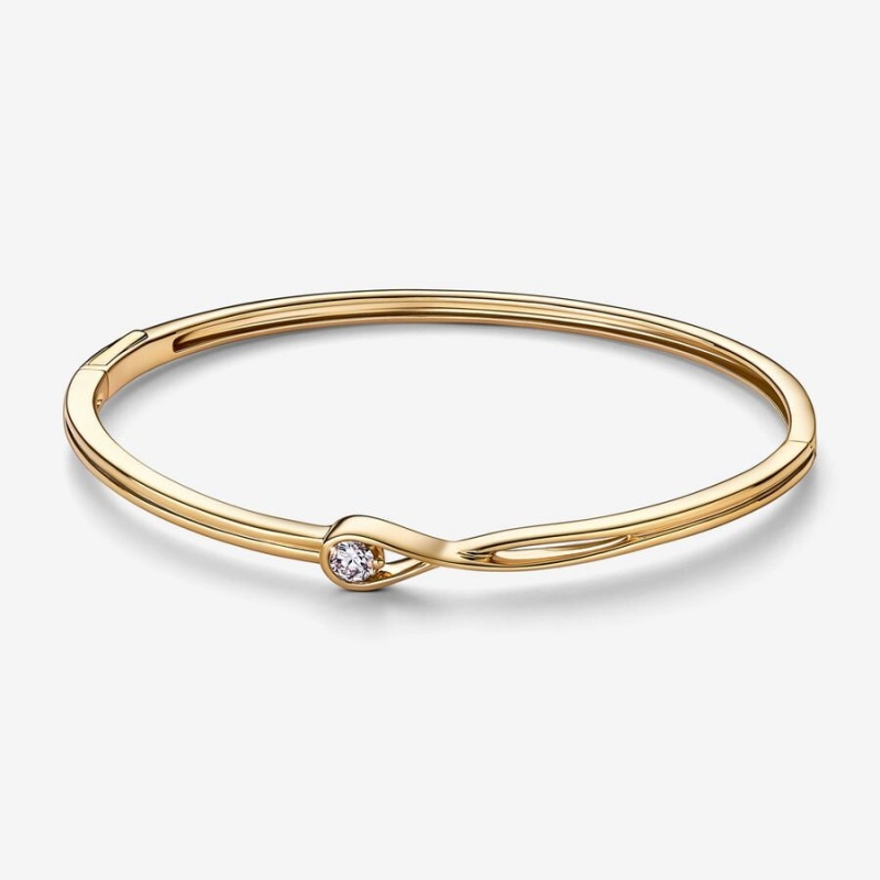 Pandora Brilliance Lab-created 0.25 ct tw Diamond Bangle Gold | 30629-CSUO