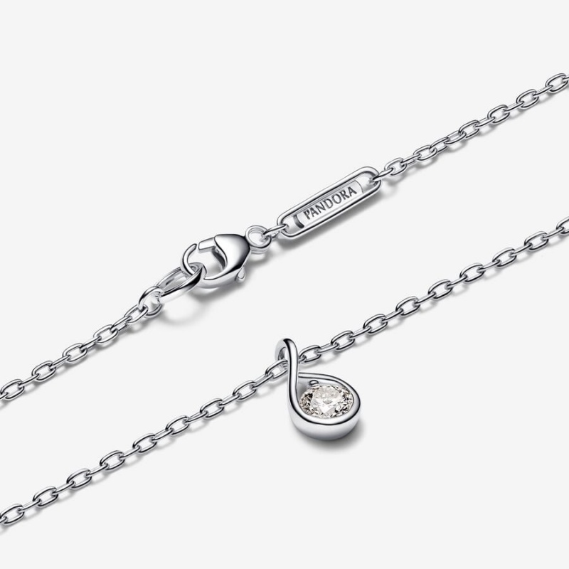 Pandora Brilliance Lab-created 0.25 ct tw Diamond Pendant & Necklace Sterling Silver | 21389-EYKZ