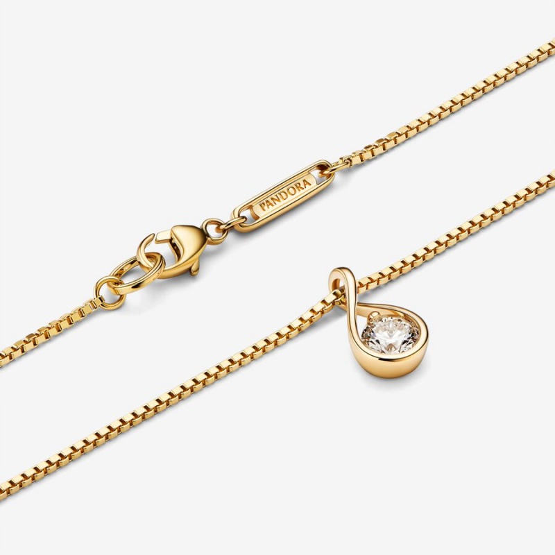 Pandora Brilliance Lab-created 0.25 ct tw Diamond Pendant & Necklace Gold | 76890-SYXJ