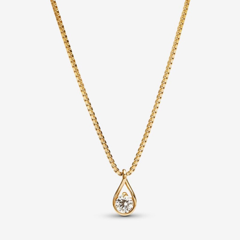 Pandora Brilliance Lab-created 0.25 ct tw Diamond Pendant & Necklace Gold | 76890-SYXJ