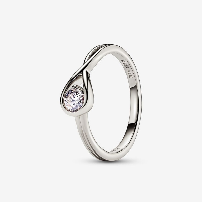 Pandora Brilliance Lab-created 0.25 ct tw Diamond Ring White Gold | 84705-ZFOL