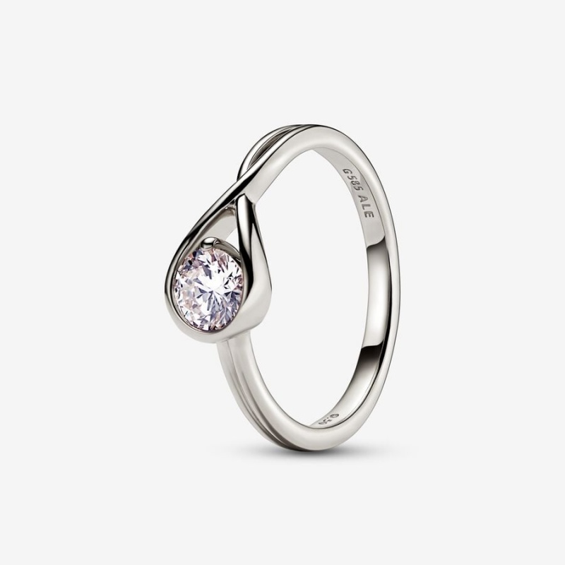 Pandora Brilliance Lab-created 0.50 ct tw Diamond Ring White Gold | 27610-EDXT