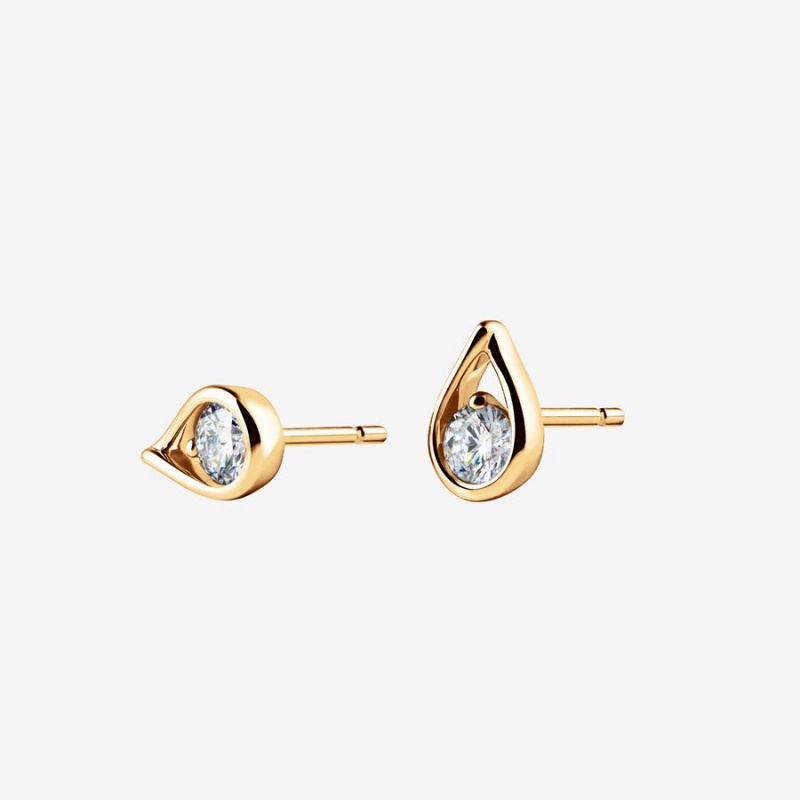 Pandora Brilliance Lab-created 0.50 ct tw Diamond Stud Earrings Gold | 50743-ULGO