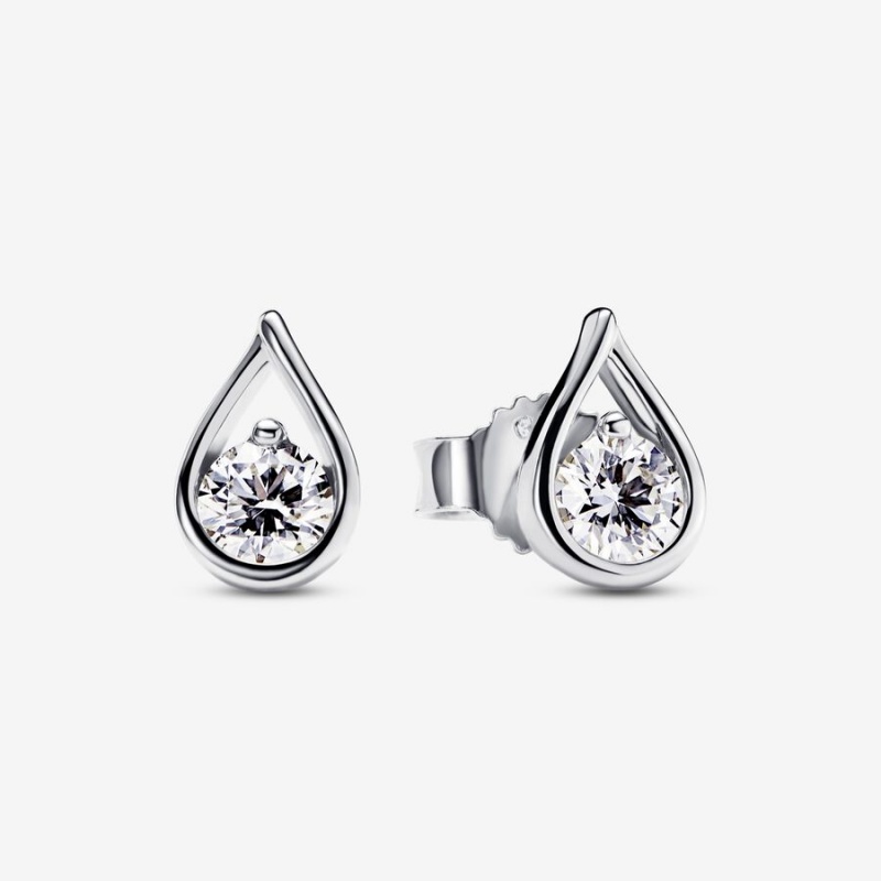 Pandora Brilliance Lab-created 0.50 ct tw Diamond Stud Earrings Sterling Silver | 63810-EVPY