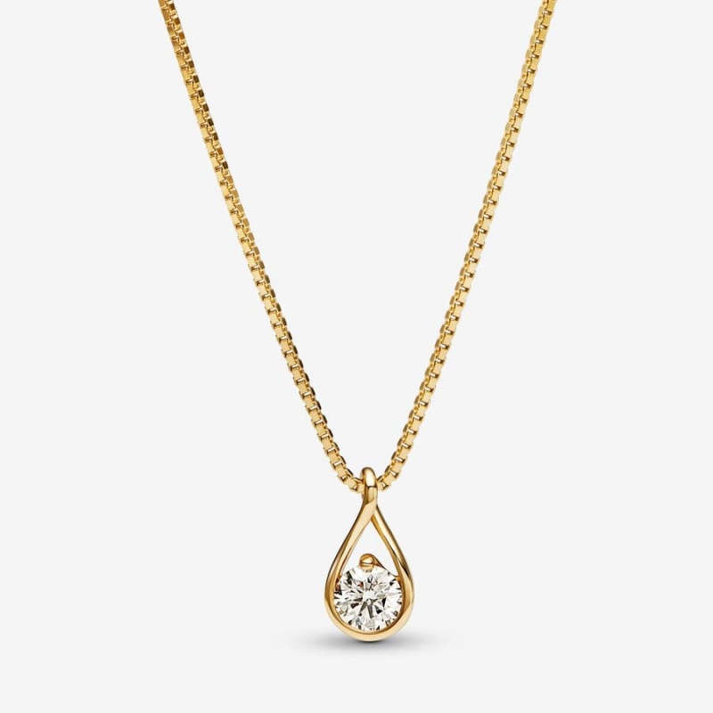 Pandora Brilliance Lab-created 0.50 ct tw Diamond Pendant & Necklace Gold | 35847-YUXO