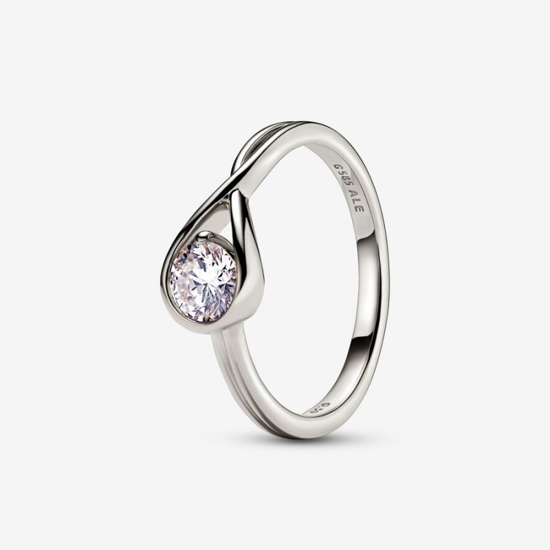 Pandora Brilliance Lab-created 0.50 ct tw Diamond Ring White Gold | 46983-QAFZ