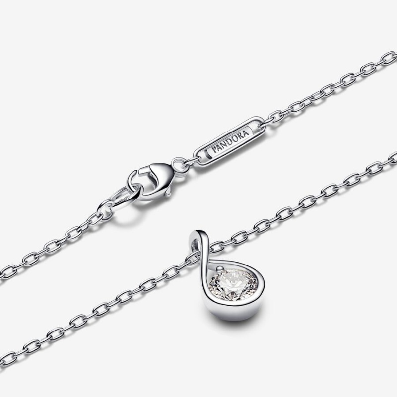 Pandora Brilliance Lab-created 0.50 ct tw Diamond Pendant & Necklace Sterling Silver | 70532-PKWX