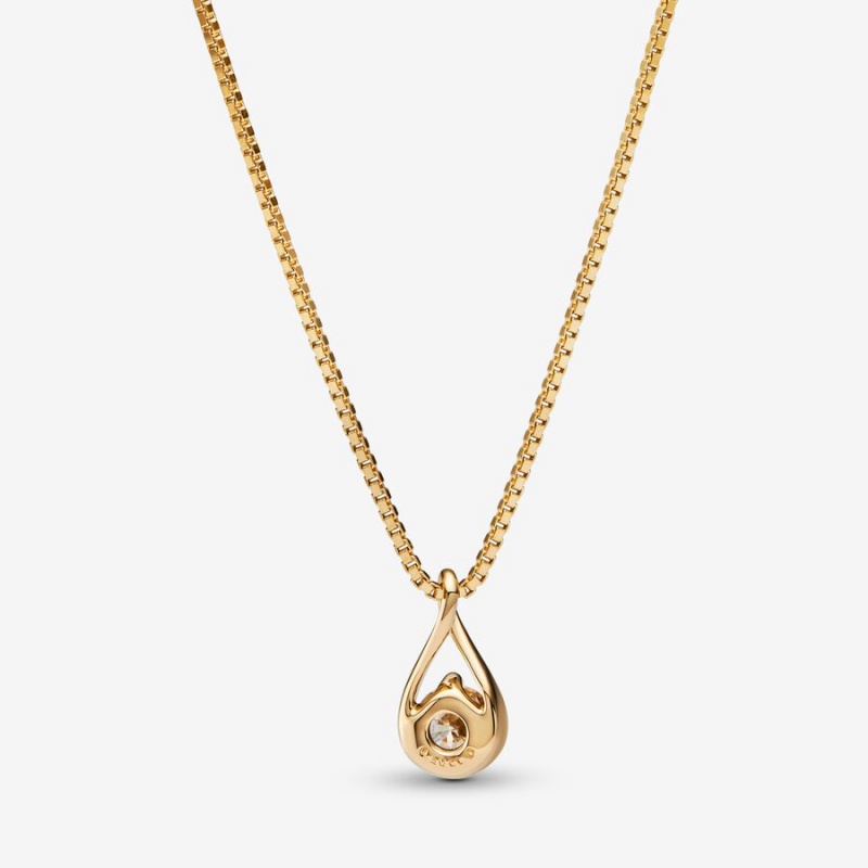 Pandora Brilliance Lab-created 0.50 ct tw Diamond Pendant & Necklace Gold | 20673-HPEV