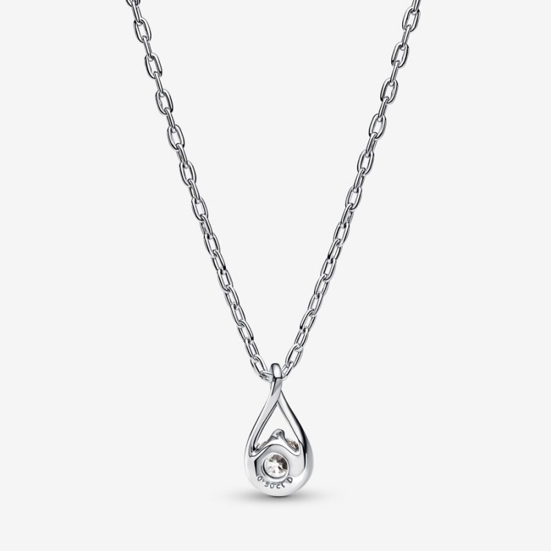 Pandora Brilliance Lab-created 0.50 ct tw Diamond Pendant & Necklace Sterling Silver | 68573-ZXFP