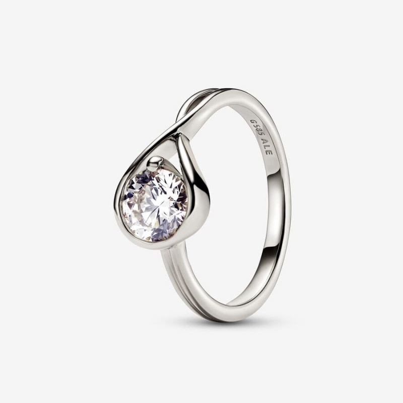 Pandora Brilliance Lab-created 1.00 ct tw Diamond Ring White Gold | 71635-FBJP