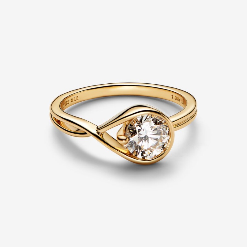 Pandora Brilliance Lab-created 1.00 ct tw Diamond Ring Gold | 41837-KYIS