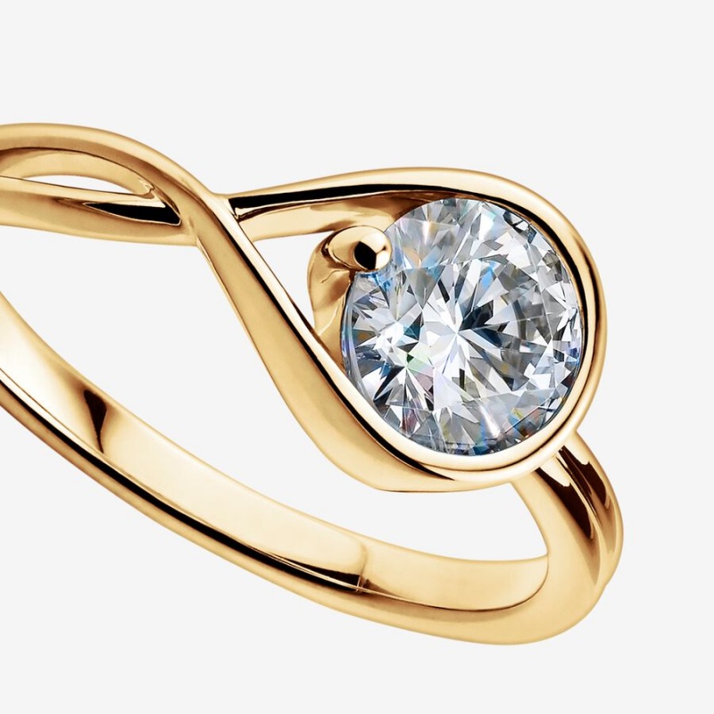 Pandora Brilliance Lab-created 1.00 ct tw Diamond Ring Gold | 41837-KYIS