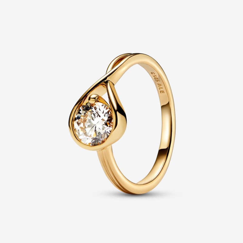 Pandora Brilliance Lab-created 1.00 ct tw Diamond Ring Gold | 41837-KYIS