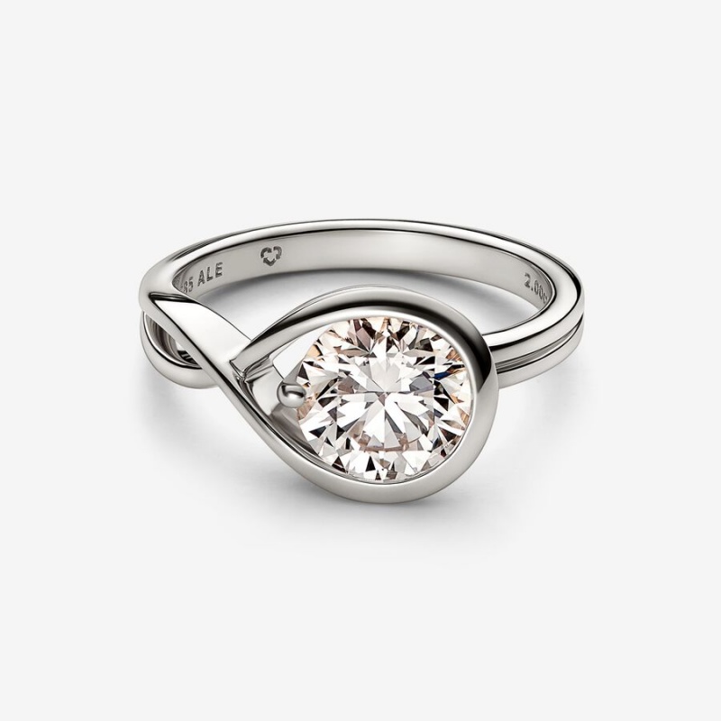 Pandora Brilliance Lab-created 2.00 ct tw Diamond Ring White Gold | 78364-HQWA