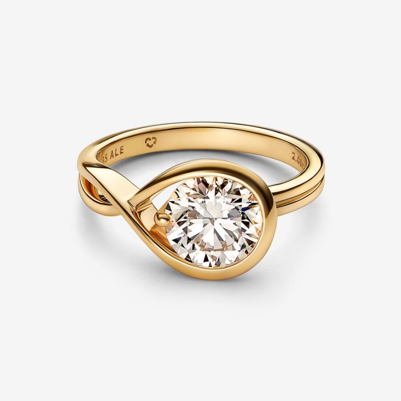 Pandora Brilliance Lab-created 2.00 ct tw Diamond Ring Gold | 64032-HWJT