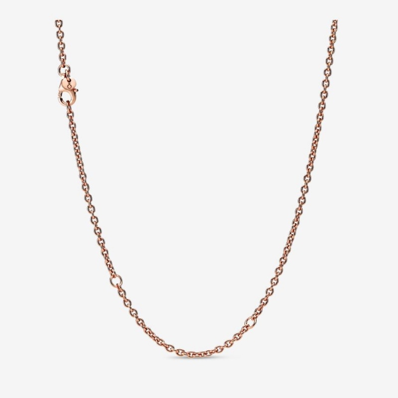 Pandora Cable Chain Necklace Rose Gold Plated | 57208-NYPD