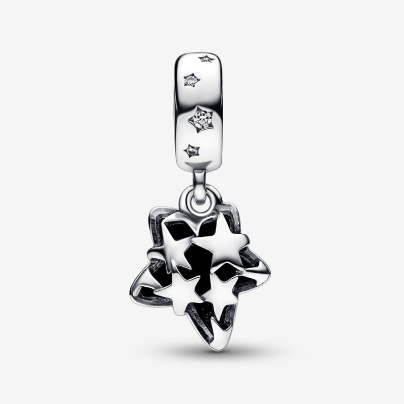 Pandora Celestial Galaxy Star Murano Dangle Charm Sterling Silver | 58071-JEBN