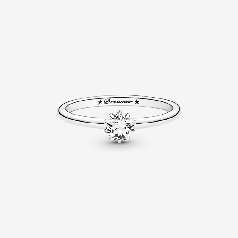 Pandora Celestial Sparkling Star Solitaire Ring Sterling Silver | 18904-VFHL