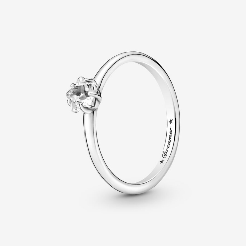 Pandora Celestial Sparkling Star Solitaire Ring Sterling Silver | 18904-VFHL