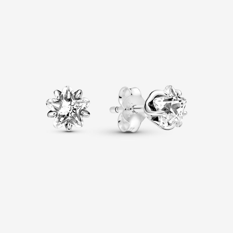 Pandora Celestial Sparkling Star Stud Earrings Sterling Silver | 03258-PKHJ