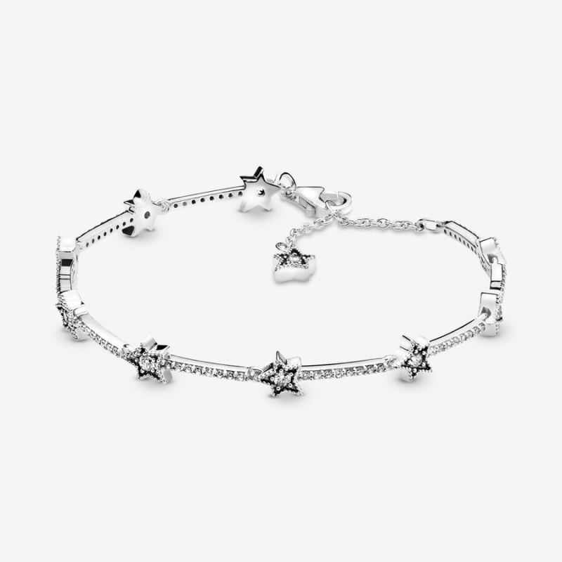 Pandora Celestial Stars Bracelet Sterling Silver | 01687-WGZP