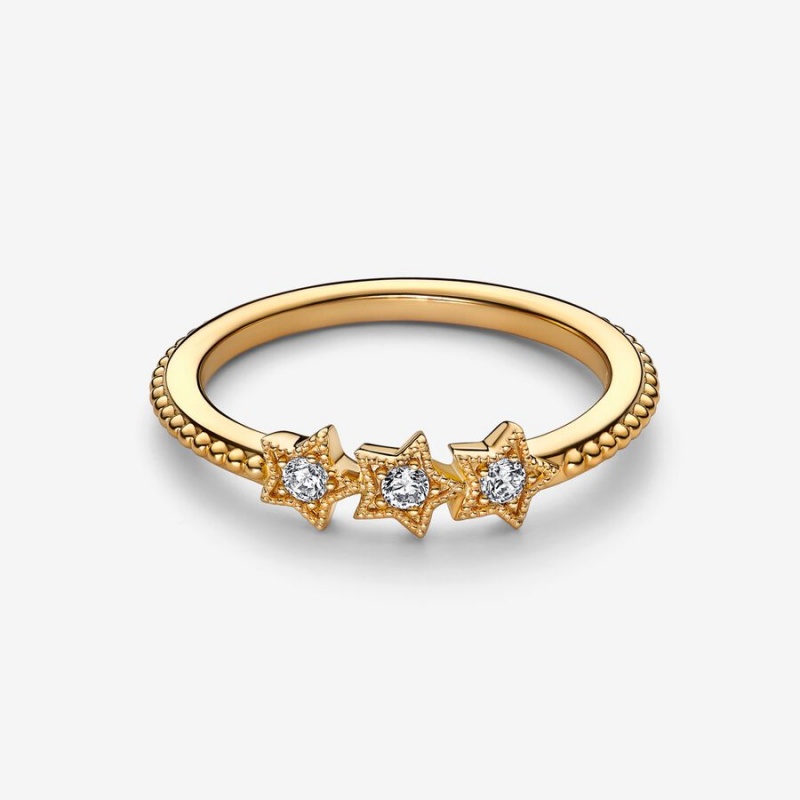 Pandora Celestial Stars Ring Gold Plated | 58476-RZFC