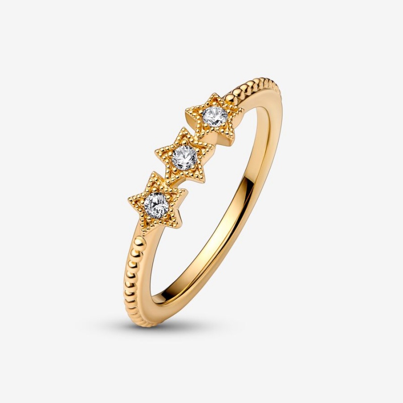 Pandora Celestial Stars Ring Gold Plated | 58476-RZFC