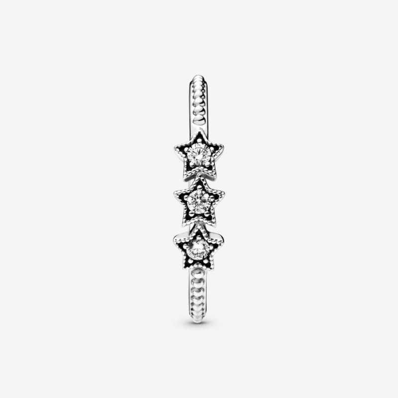 Pandora Celestial Stars Ring Sterling Silver | 13824-IDVR