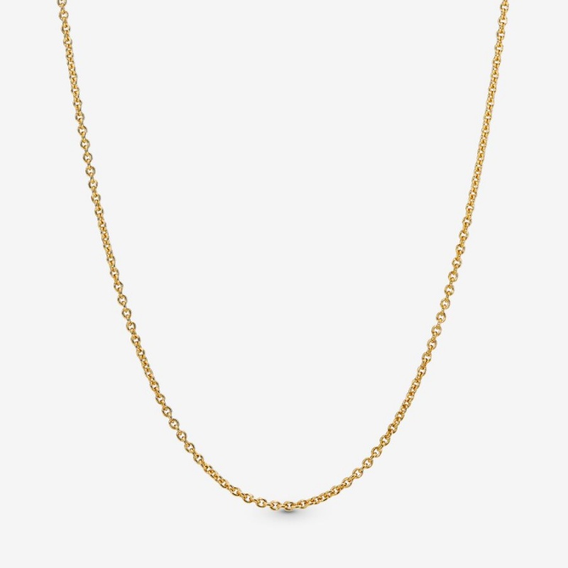 Pandora Classic Cable Chain Necklace Gold Plated | 06197-IATZ